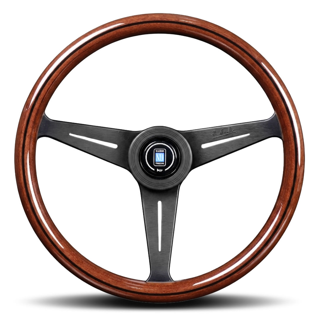 Nardi ND Classic Steering Wheel - Wood Black Spokes 390mm - KBA/ABE 70065