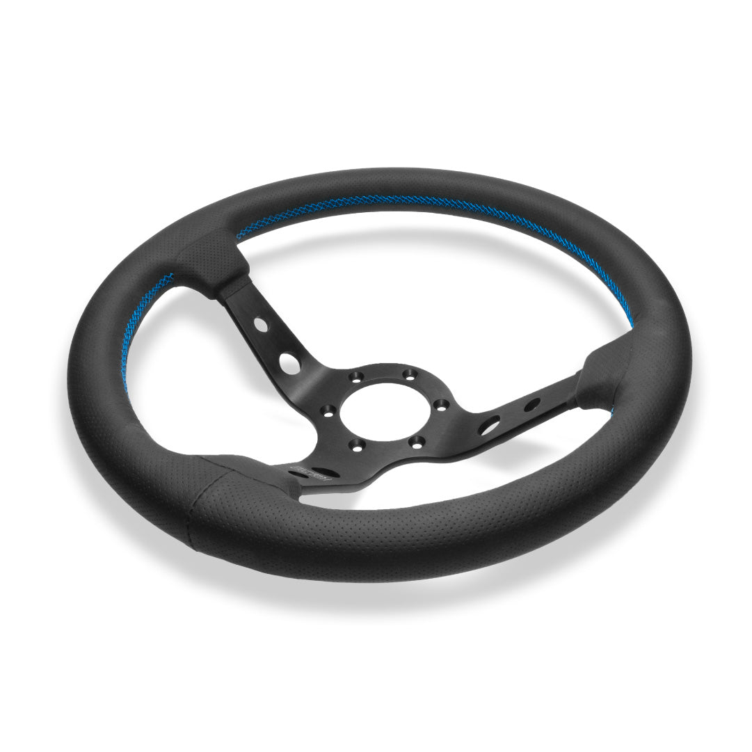 ATC Sprint Full Deep Cone95 Steering Wheel - Black Airleather Black Spokes 330mm