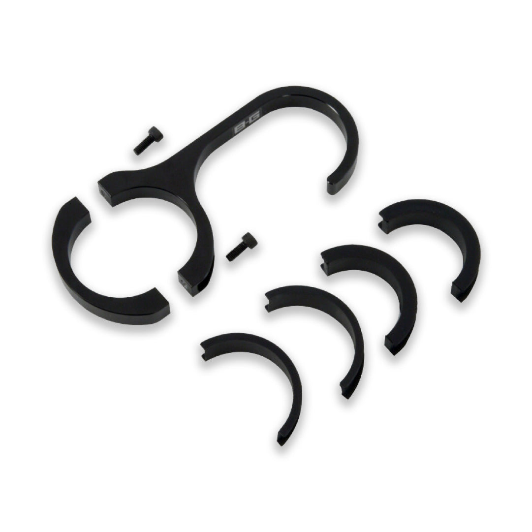 B-G Steering Wheel Helmet Headset Roll Cage Hook - Adjustable Universal - Black Aluminium