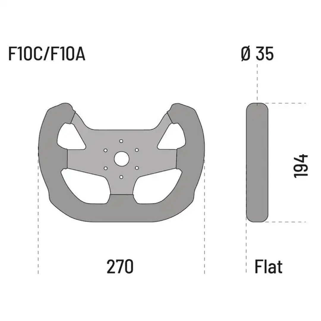 Sparco F-10 A Steering Wheel - 6-hole Black Suede Black Spokes 270mm