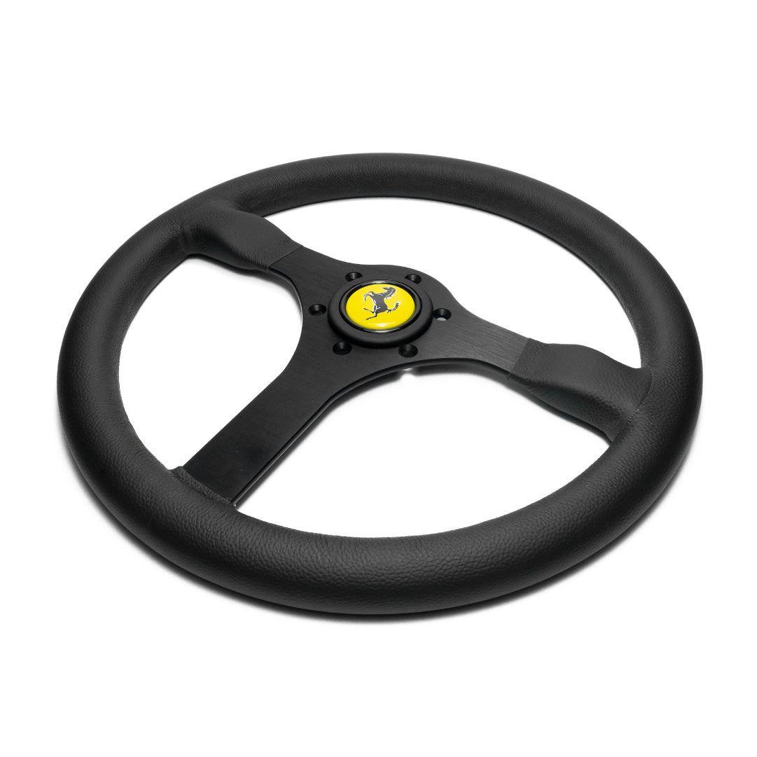 Ferrari F40 Steering Wheel - Black Leather Black Spokes 350mm