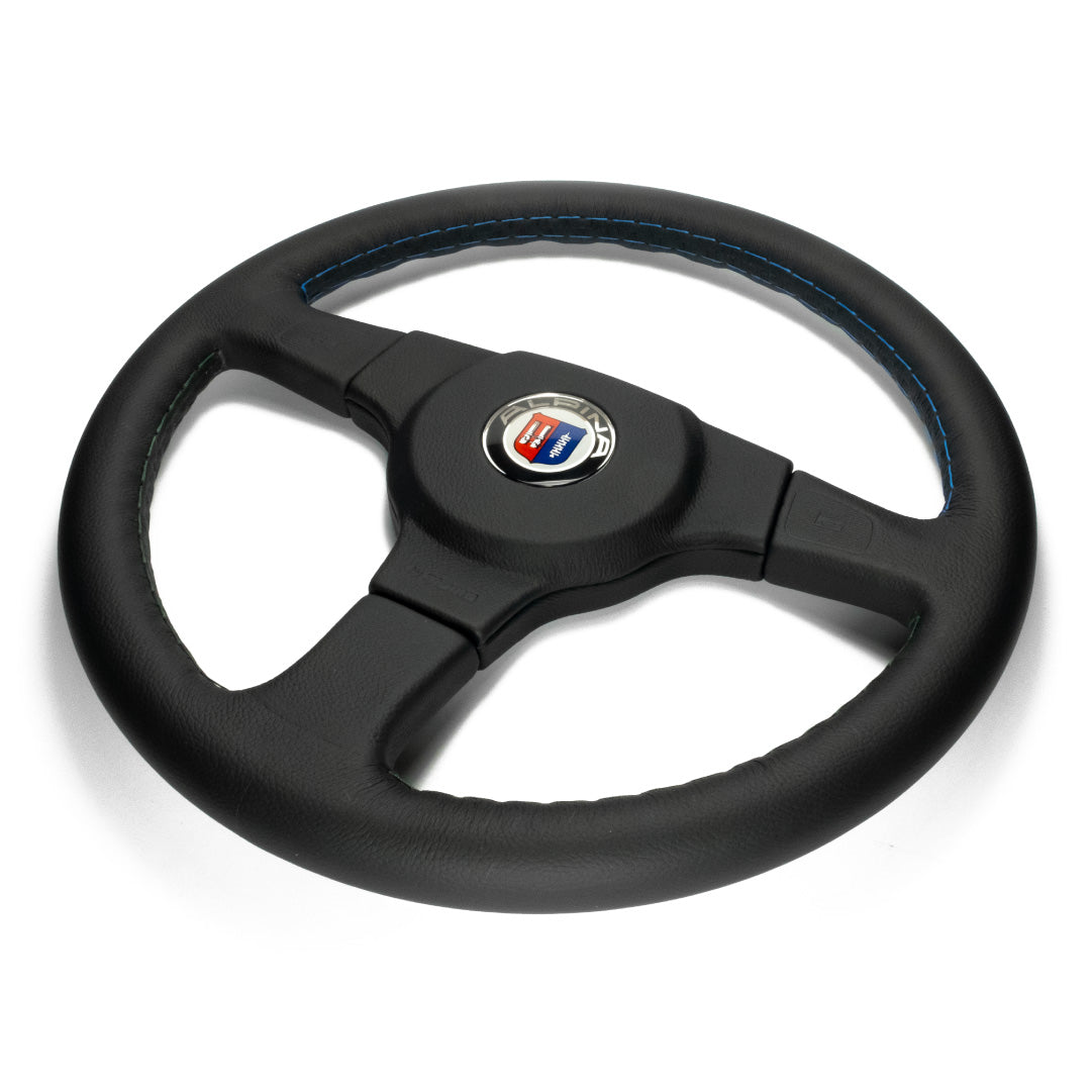 MOMO ALPINA Steering Wheel - Black Leather Black Leather Centre Pad 360mm