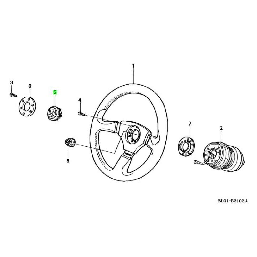 MOMO Honda NSX Type S (S-Zero) OEM Genuine Horn Button - Round Lip