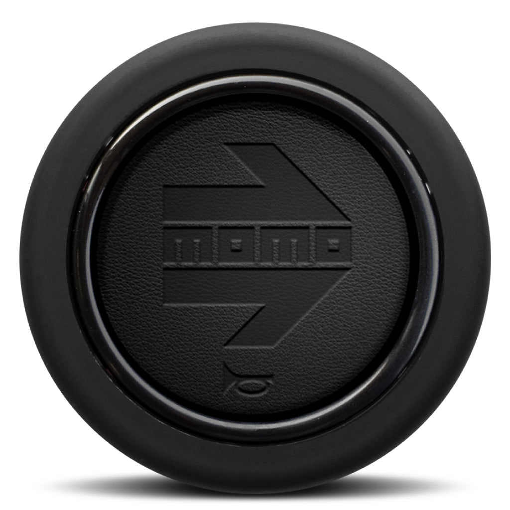 MOMO Horn Button - Leather Embossed Logo - Round Lip