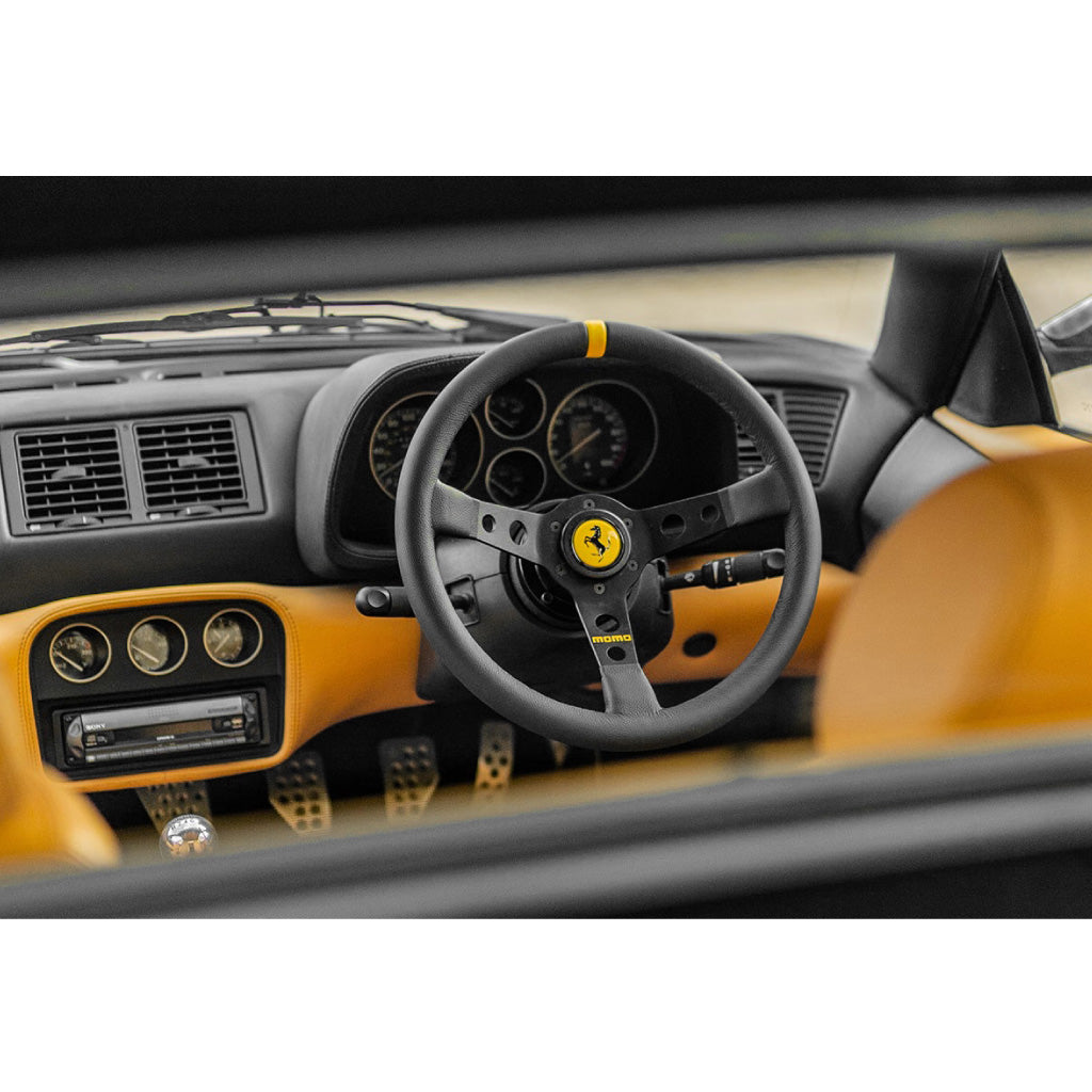 MOMO Mod. 07 Steering Wheel - Black Leather Black Spokes 350mm