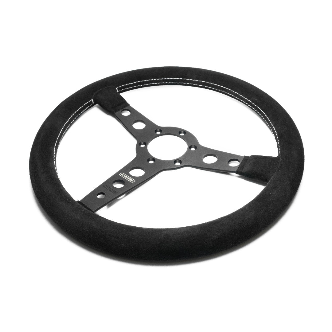 MOMO Prototipo Steering Wheel - Black Suede Black Spokes 350mm