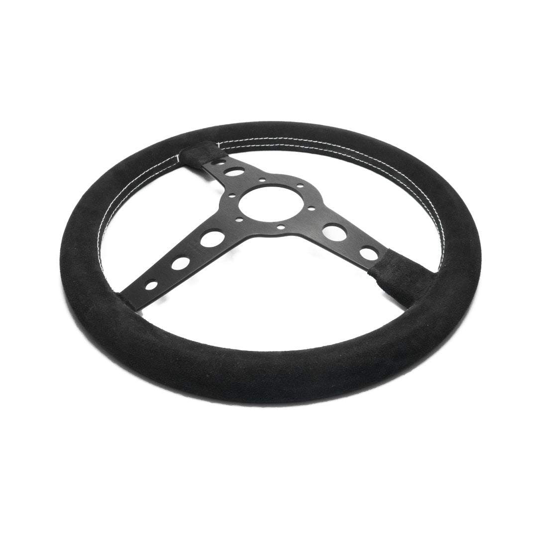 MOMO Prototipo Steering Wheel - Black Suede Black Spokes 350mm