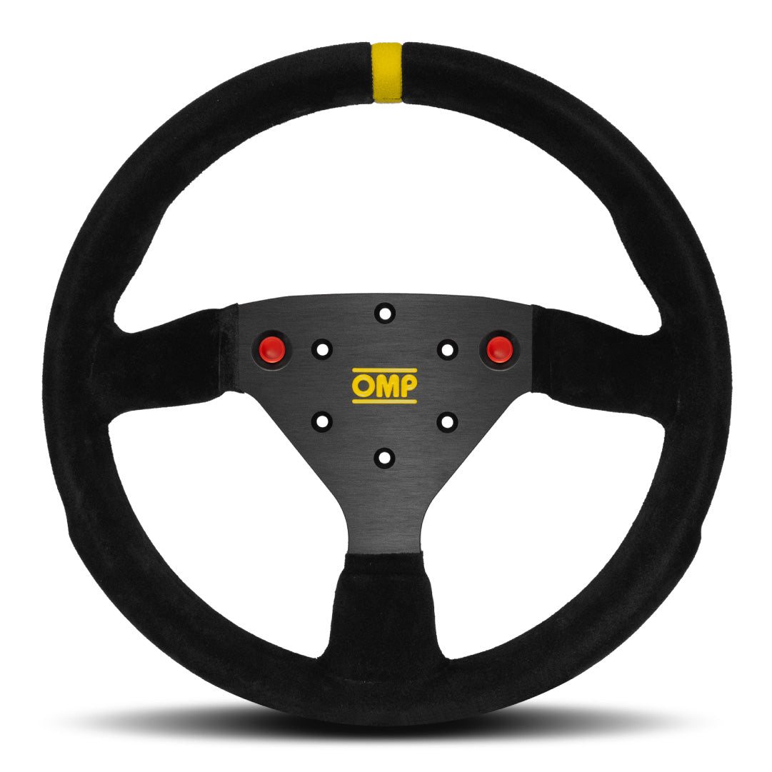 OMP 320 Alu S (Superturismo) Steering Wheel - Black Suede Black Spokes 320mm