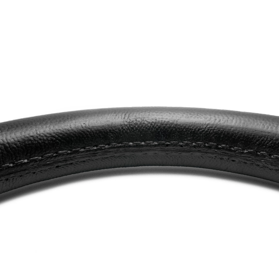OMP Racing GP Steering Wheel - Black Polyurethane Black Spokes 330mm