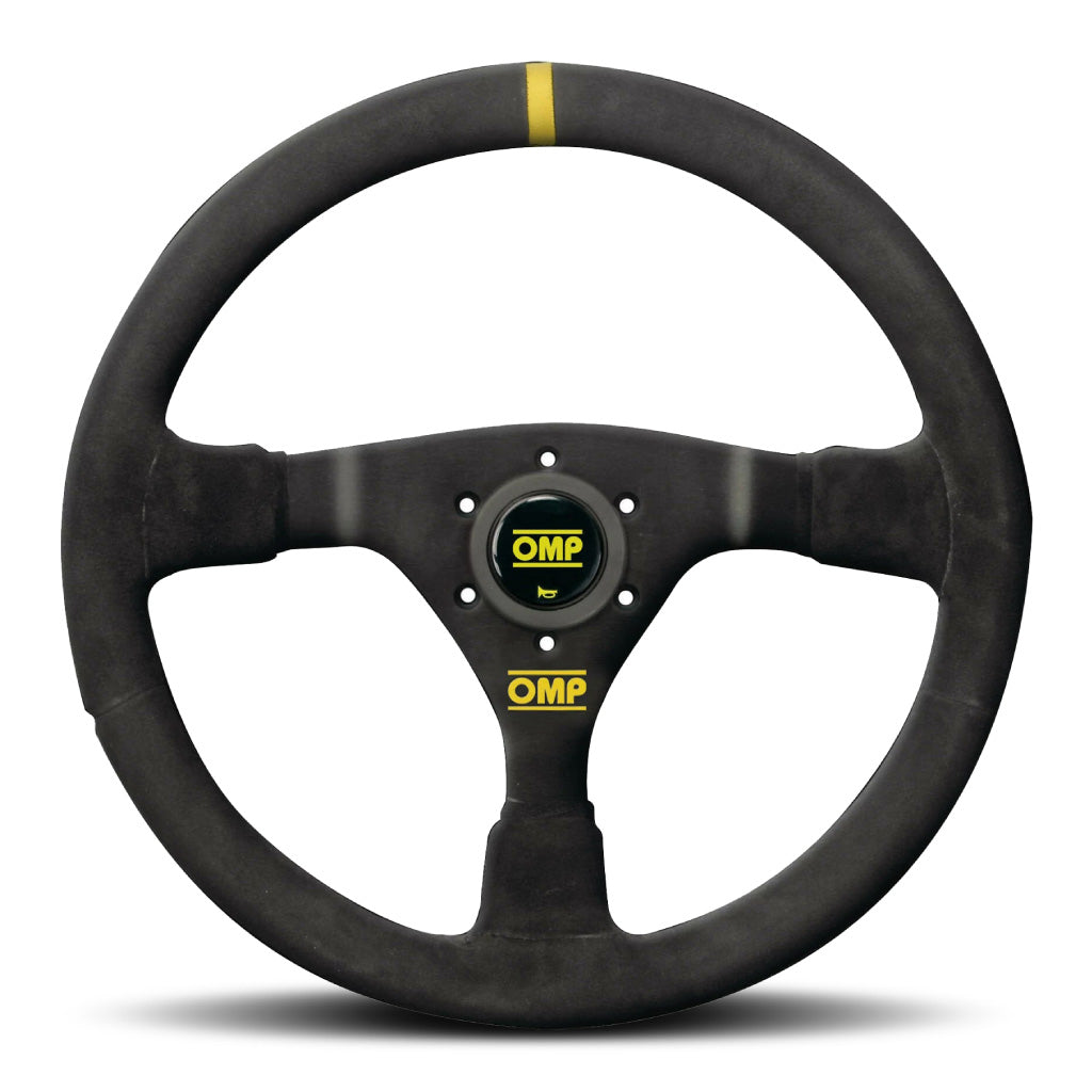 OMP WRC Steering Wheel - Black Suede Black Spokes 350mm