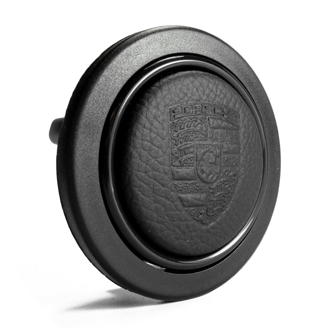 Porsche Red Black Yellow Leather Horn Button