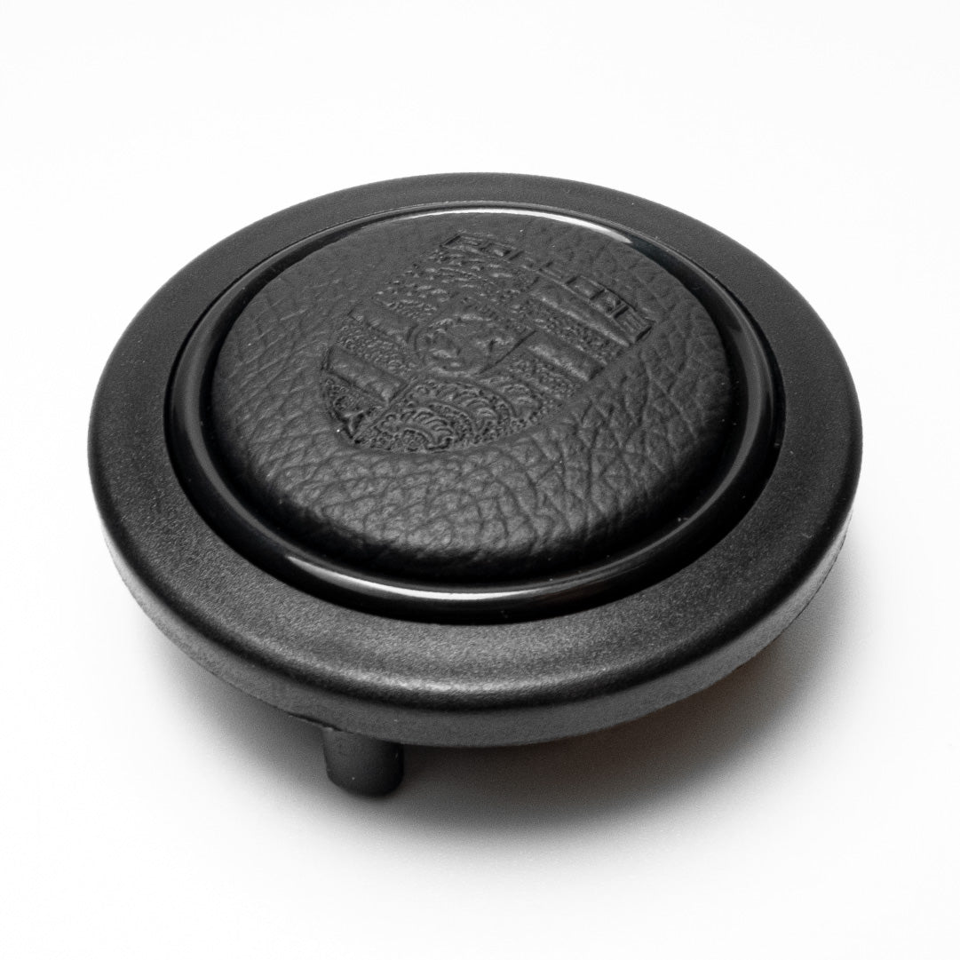 Porsche Red Black Yellow Leather Horn Button