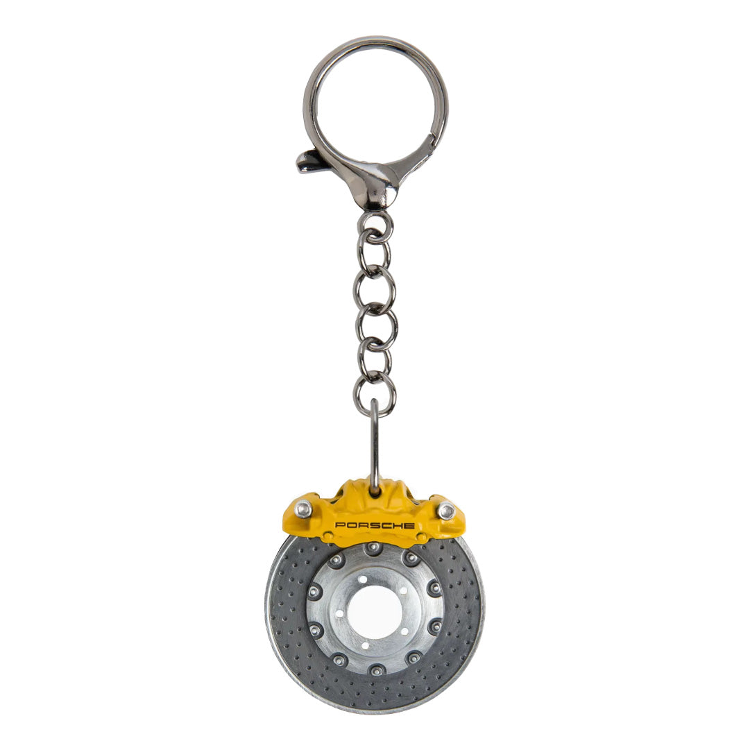 Porsche Originals Brake Disc Keyring Keychain Yellow WAP0503700PSAB
