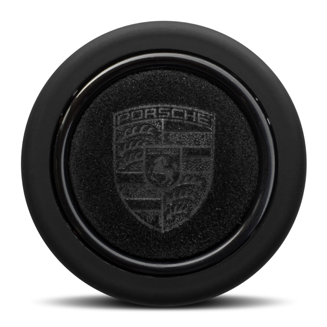 Porsche Suede Leather Horn Button - Round Lip