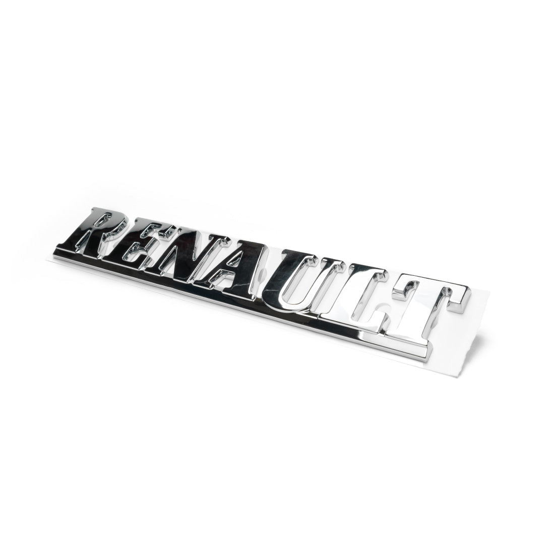 Renault Genuine OEM Tailgate Trunk Boot Lid Badge Emblem Lettering Logo Monogram Chrome - Fits Clio II Sport 2001 172 182 - 7700817027