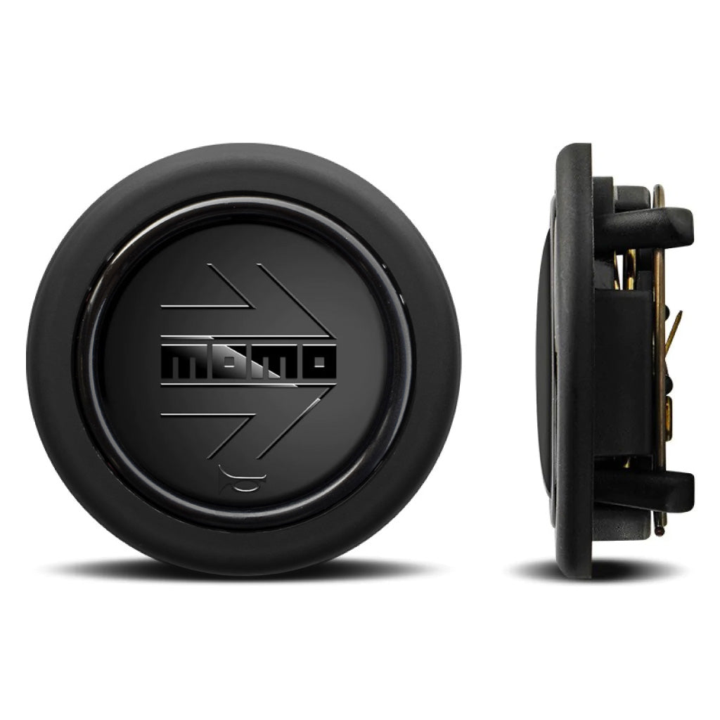 MOMO Horn Button - Black Edition - Matt Arrow Black Edition - Round Lip