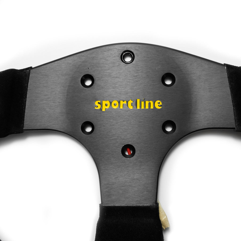 Sport Line Imola 2000 Steering Wheel - Black Suede Black Spokes 330mm