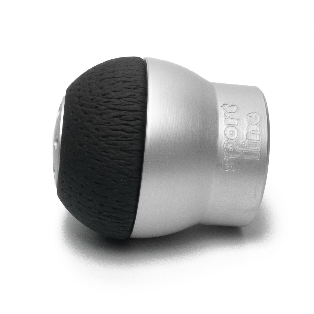 Sport Line Racing Air Gear Knob - Silver Aluminium Black Air Leather - Lift Up Reverse