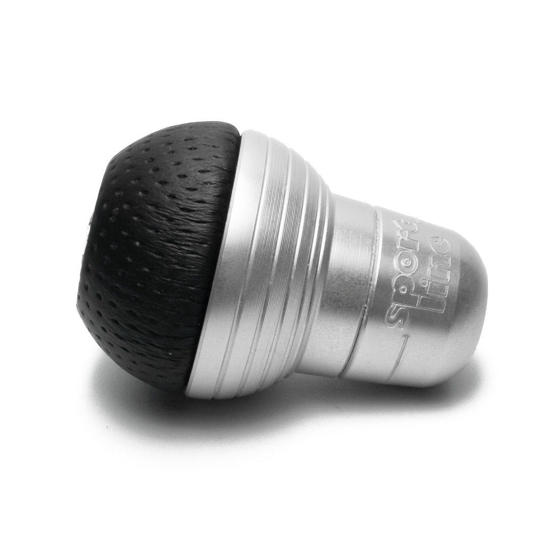 Sport Line Sprint Gear Knob - Silver Aluminium Black Leather