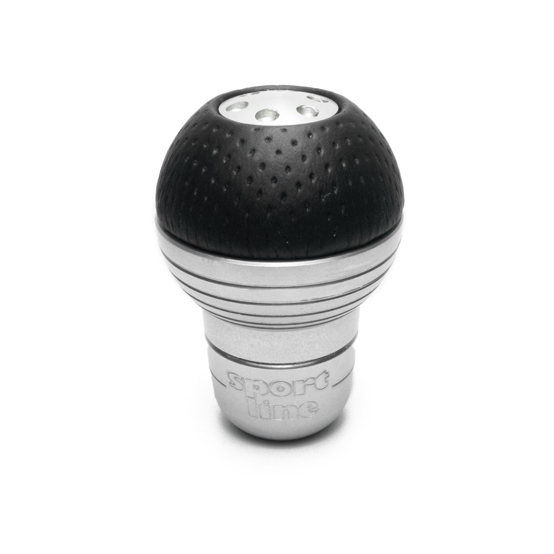 Sport Line Sprint Gear Knob - Silver Aluminium Black Leather