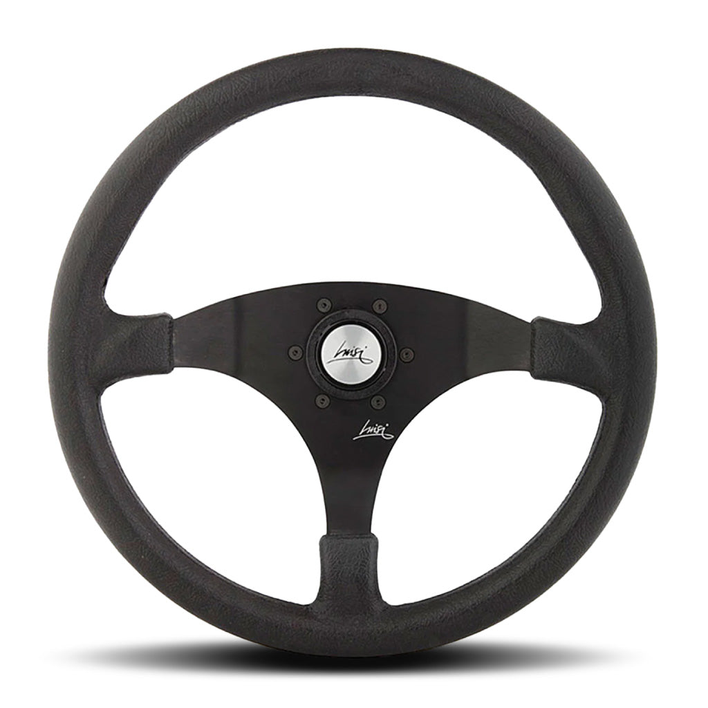 Luisi Marina Steering Wheel - Black Polyurethane Black Spokes 390mm