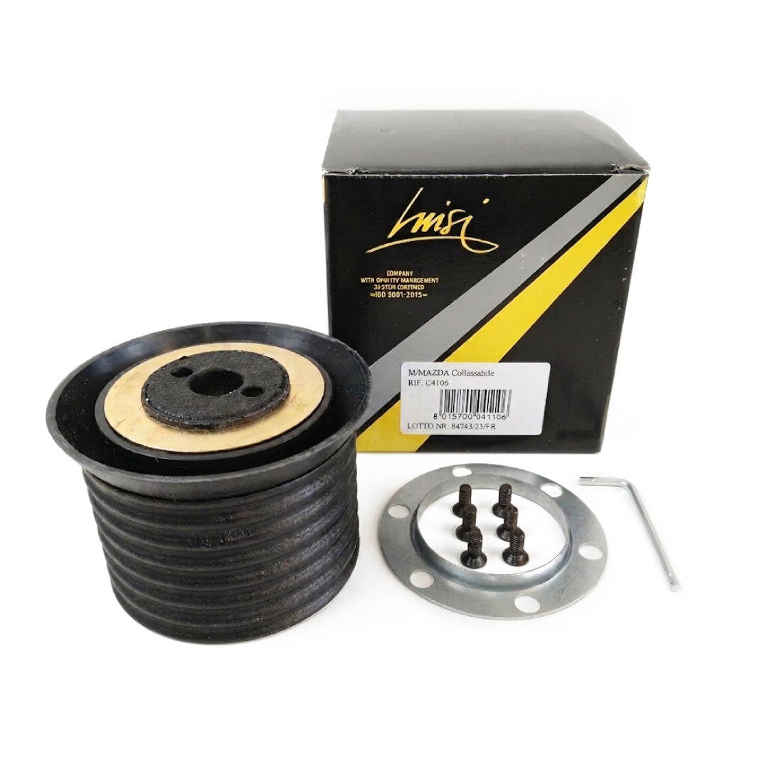 Luisi Mirage Suede 350mm Steering Wheel & Hub Adapter Boss Kit For Mazda Miata MX-5 NA NB - TÜV ABE Approved