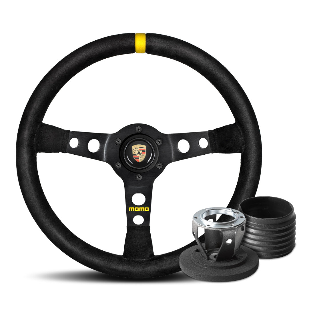 MOMO Mod. 07 Cup Steering Wheel & Hub Adapter Boss Kit For Porsche 996 (Turbo S & GT2 & GT3), Carrera (996), Cayman (987), Boxter (987), Boxter (986) With Airbag Equipped