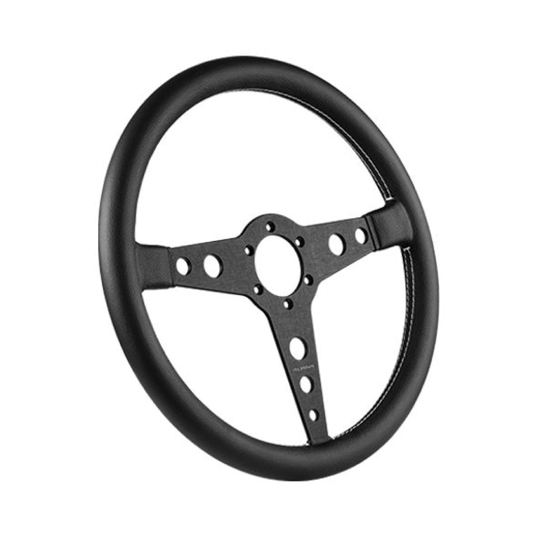 MOMO ALPINA Prototipo Steering Wheel - Black Leather Black Spokes 380mm