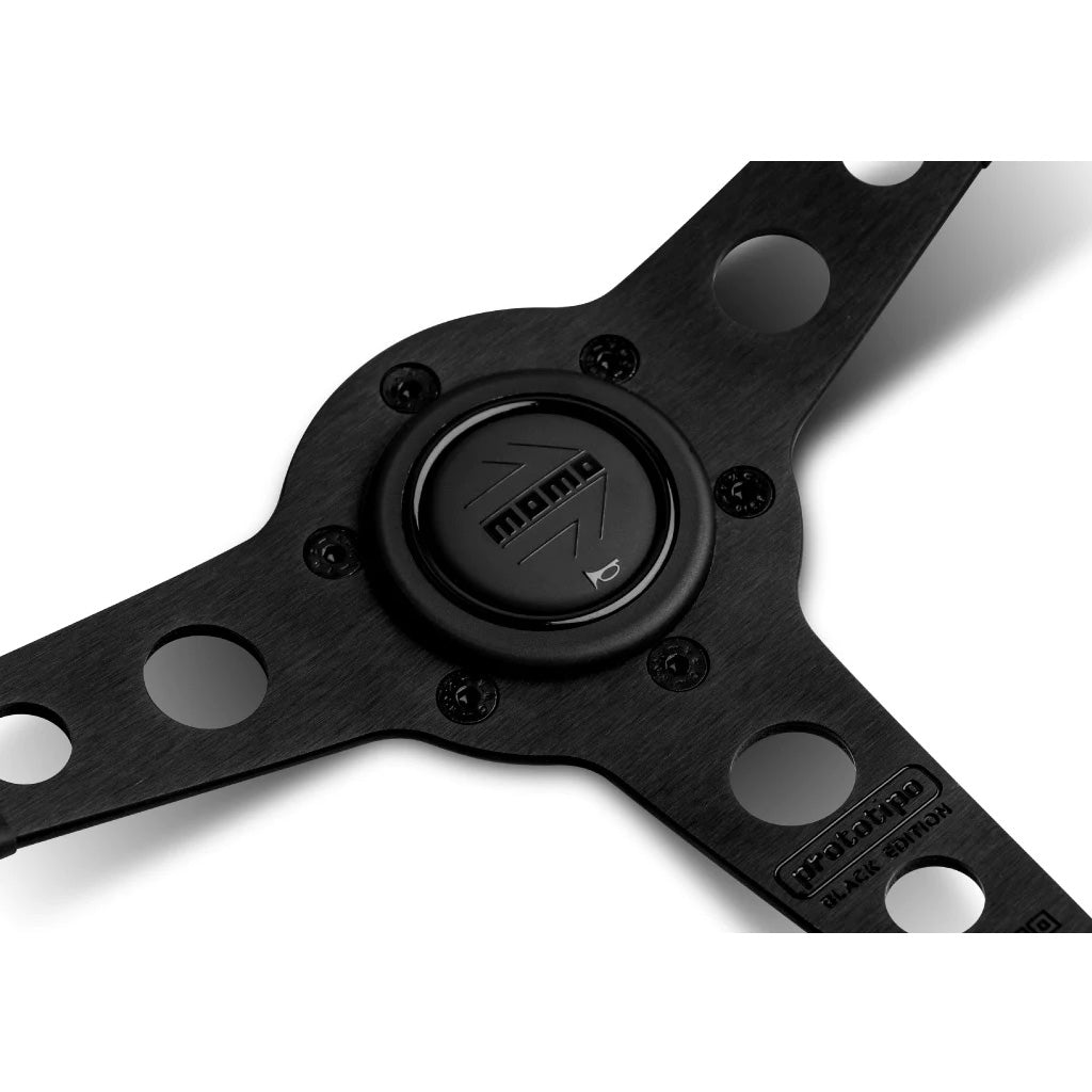 MOMO Horn Button - Black Edition - Matt Arrow Black Edition - Round Lip