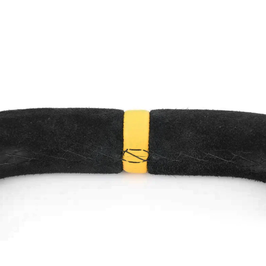 OMP Kubic Steering Wheel - Black Suede Black Spokes 310mm