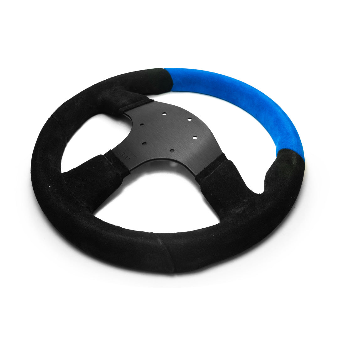Sabelt Renault Clio Cup Race Steering Wheel - Black Blue Alcantara Black Spokes 330mm