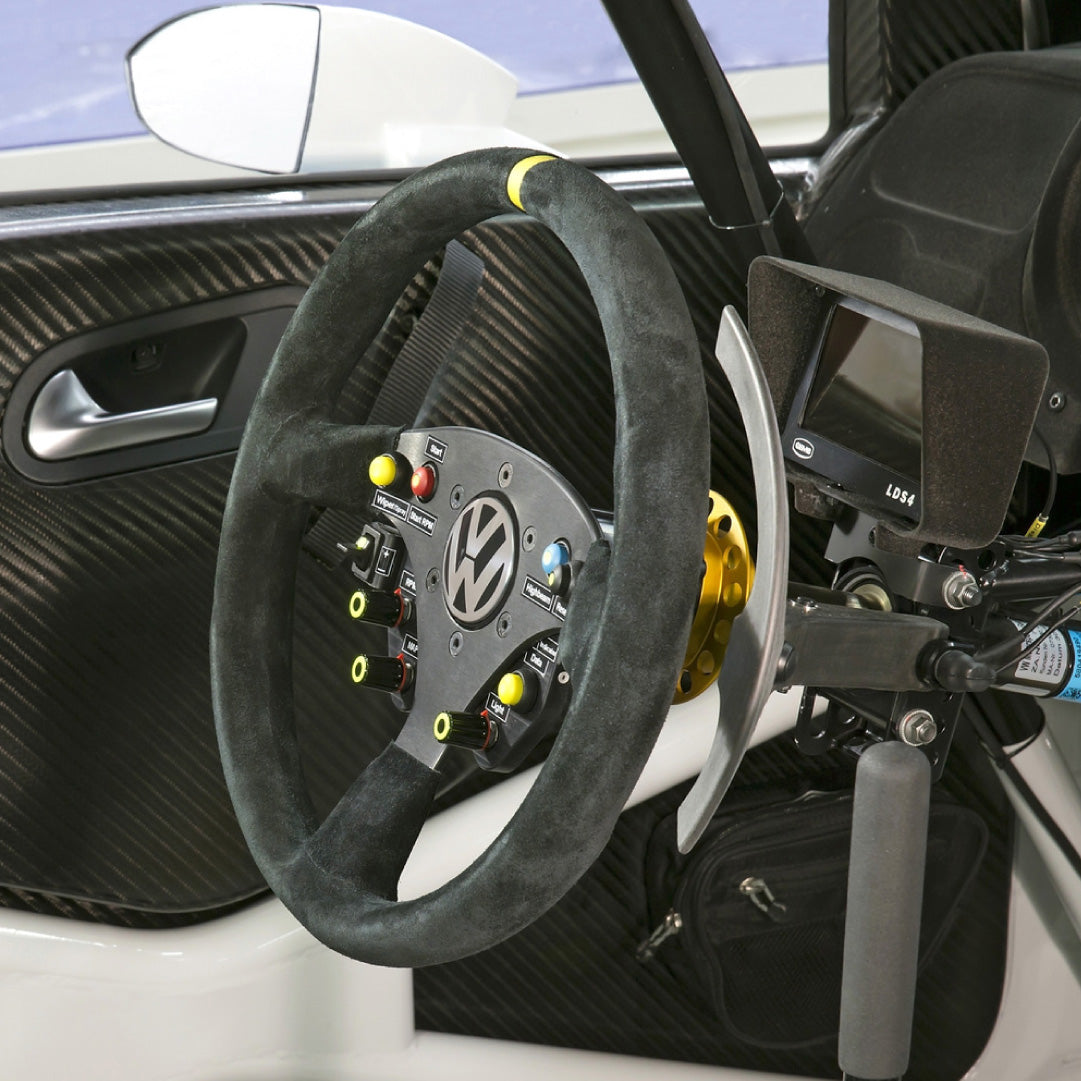 Sport Line Racing Sportivo 32T Steering Wheel - Black Suede Black Spokes 320mm