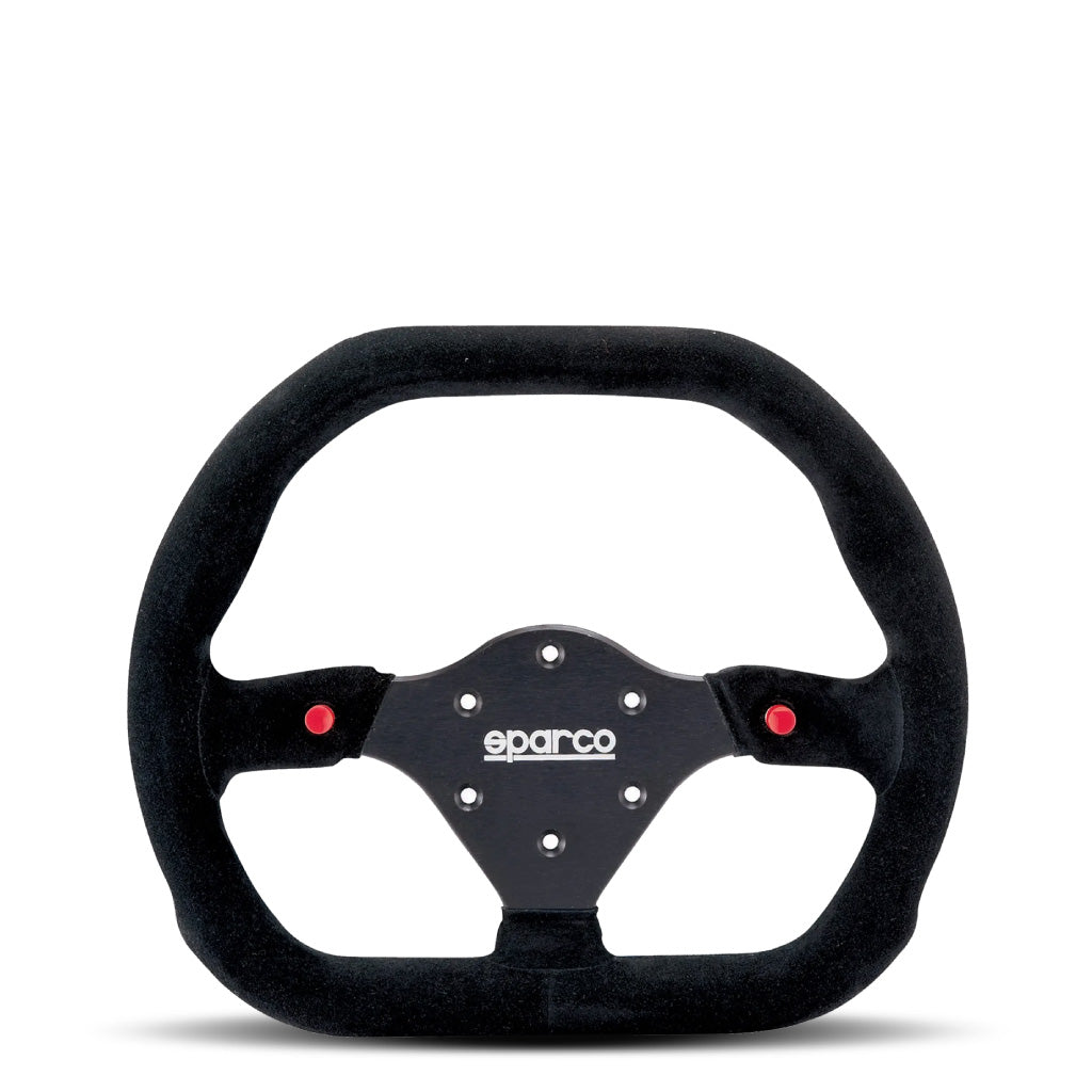 Sparco P310 Steering Wheel - Black Suede Black Spokes 310mm