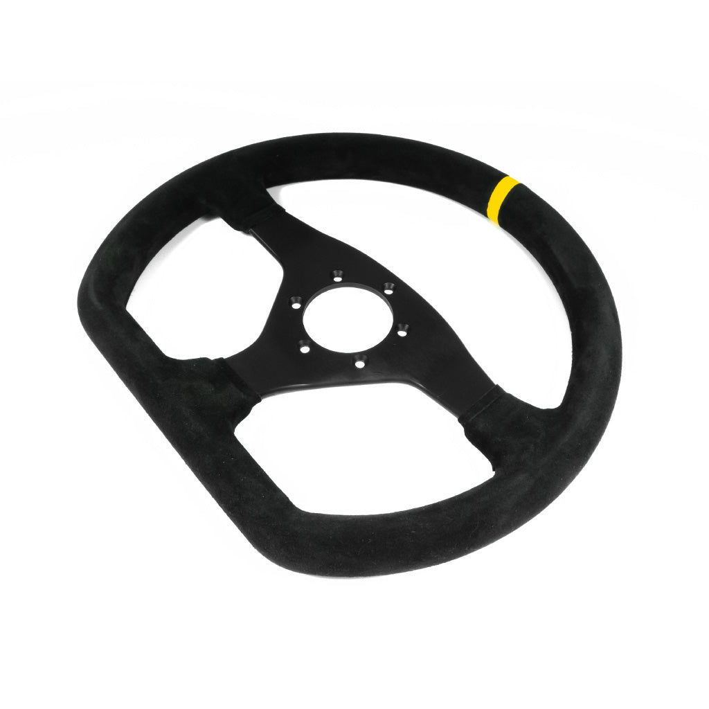 Sport Line Racing Sportivo 32P Steering Wheel - Black Suede Black Spokes 320mm