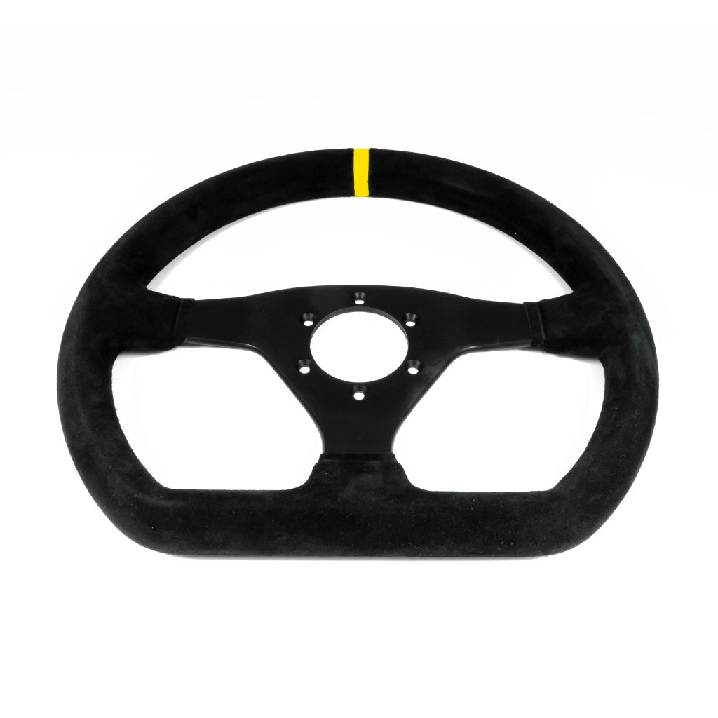 Sport Line Racing Sportivo 32P Steering Wheel - Black Suede Black Spokes 320mm