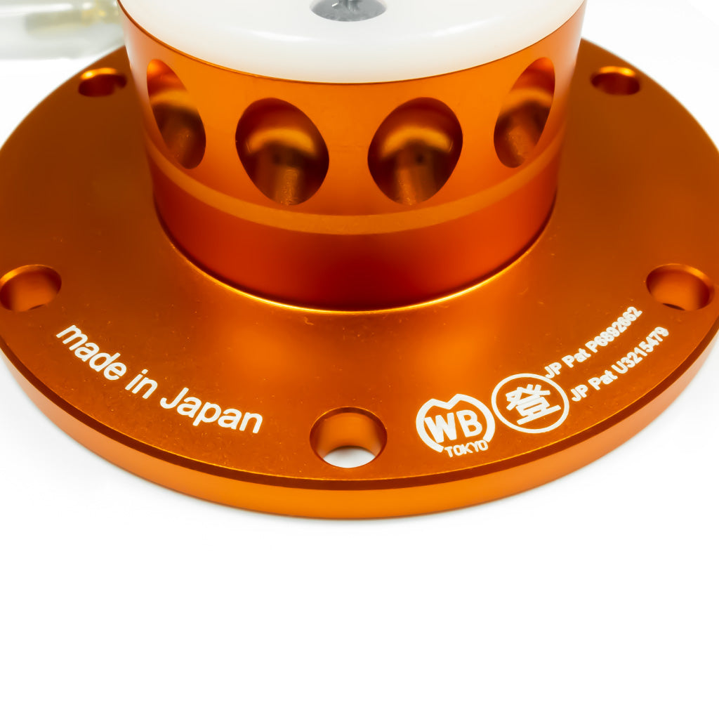 Works Bell RAPFIX2 Steering Wheel Quick Release System Kit - Bolt-On - Orange