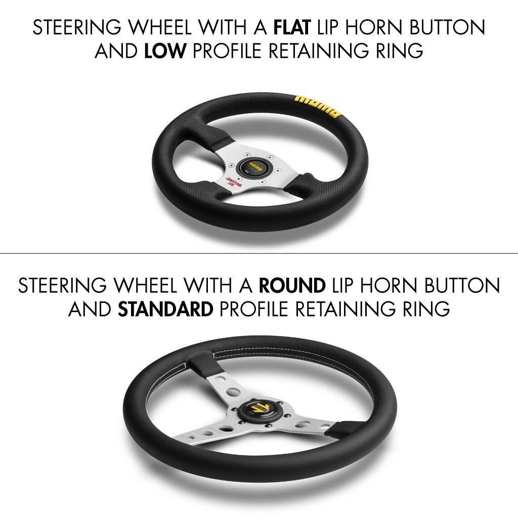 Flat lip vs round lip horn button