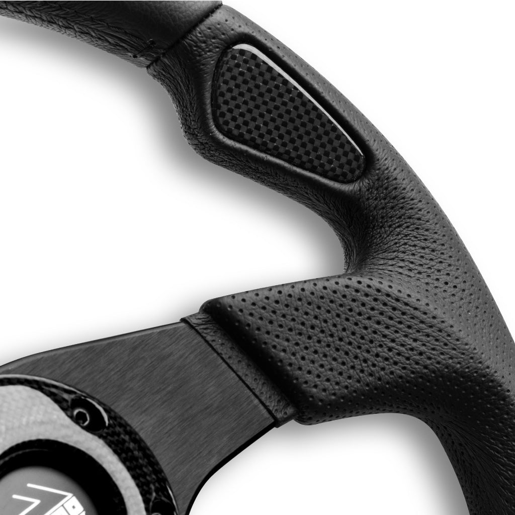 MOMO Jet Steering Wheel Black Leather Black Spokes 320mm - evilspeed.eu