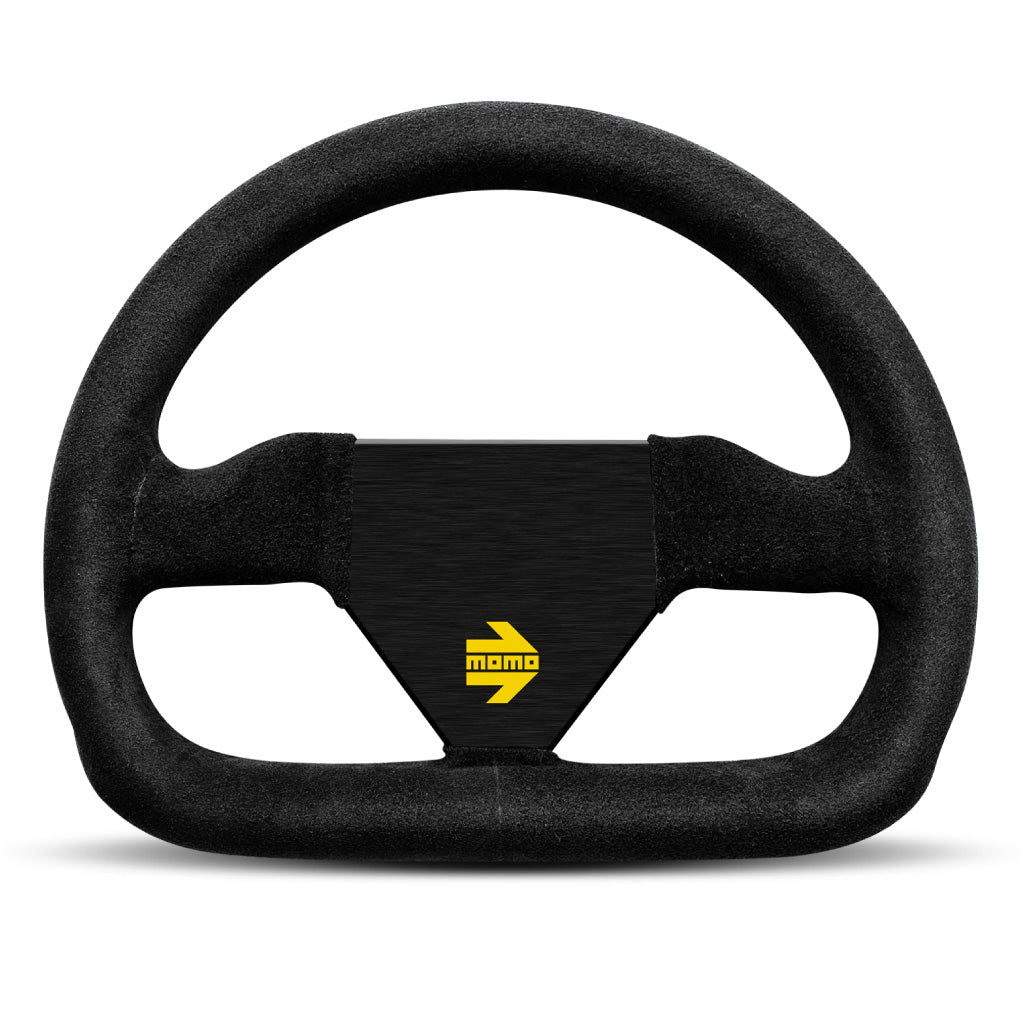 MOMO Mod. 12 Steering Wheel Black Suede Black Spokes 260mm