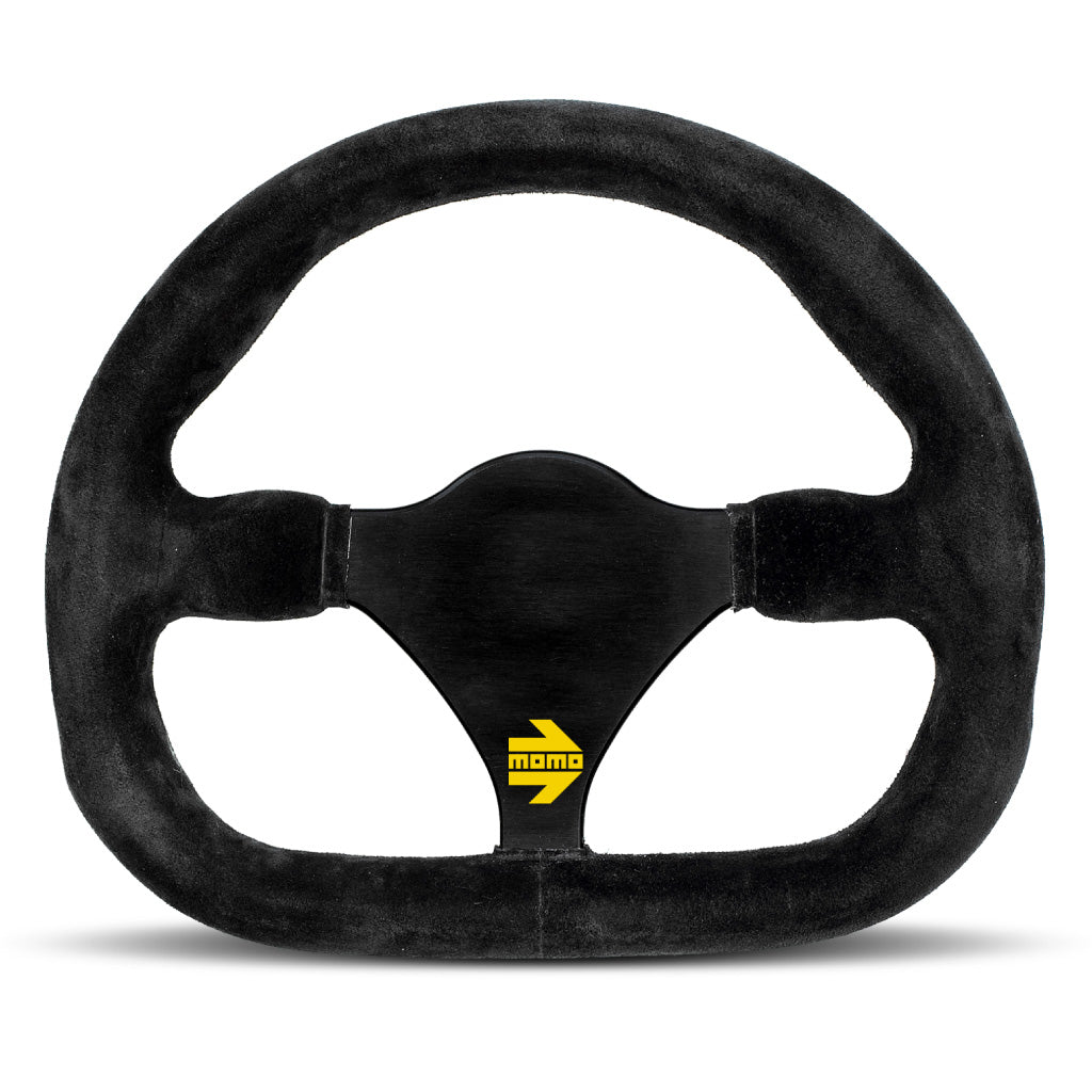 MOMO Mod. 27 Steering Wheel Black Suede Black Spokes 270mm