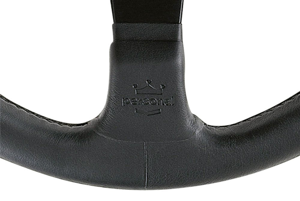 Personal Fitti E3 Steering Wheel - Black Leather Black Spokes 350mm