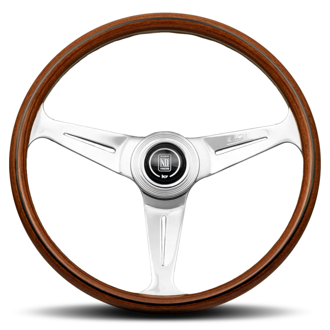 Nardi ND Classic Steering Wheel - Wood Polished Spokes 390mm