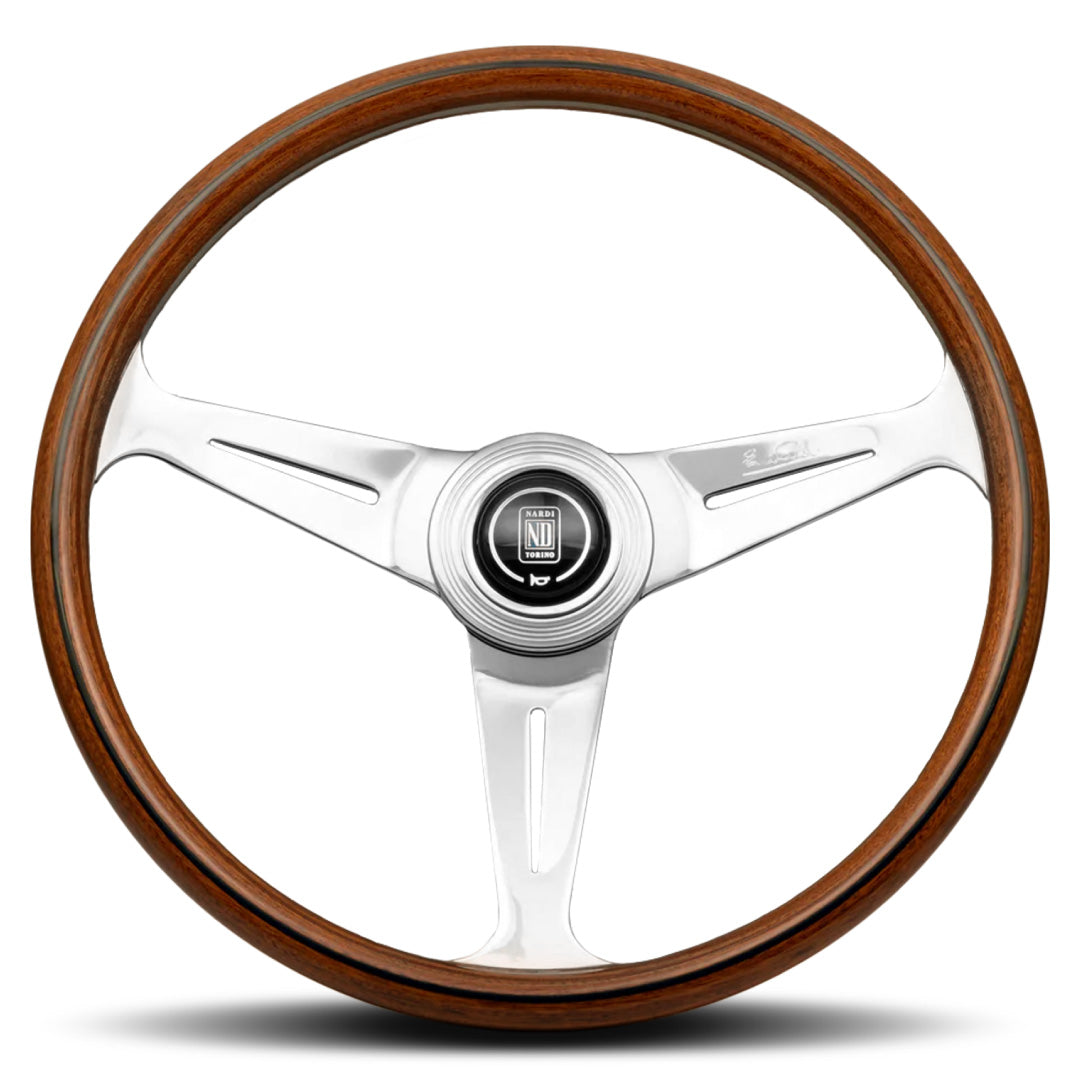 Nardi ND Classic Steering Wheel - Wood Polished Spokes 390mm