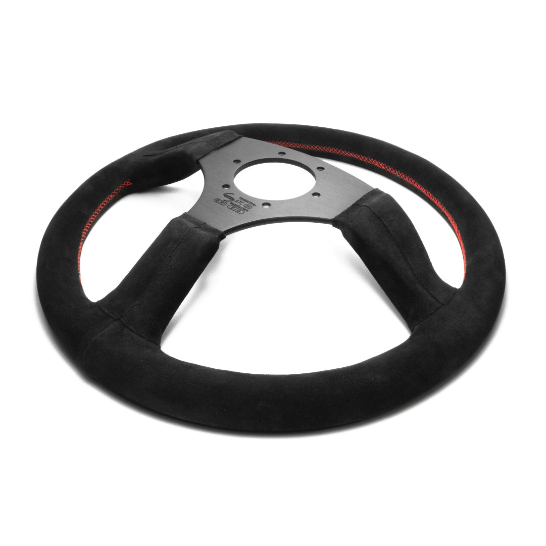 ATC Sprint DriftOne$ Steering Wheel - Black Suede Black Spokes 345mm