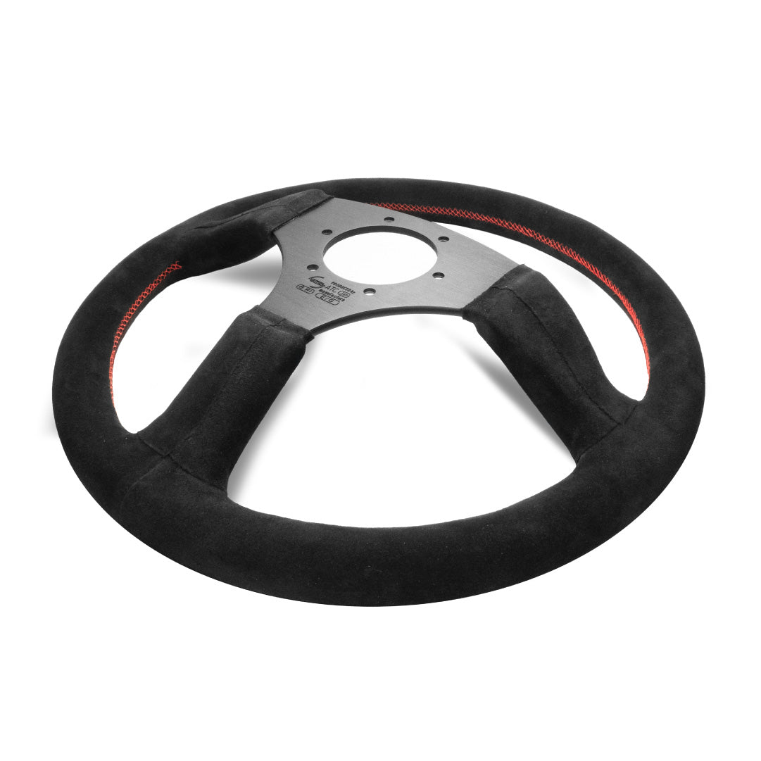 ATC Sprint DriftOne$ Steering Wheel - Black Suede Black Spokes 345mm