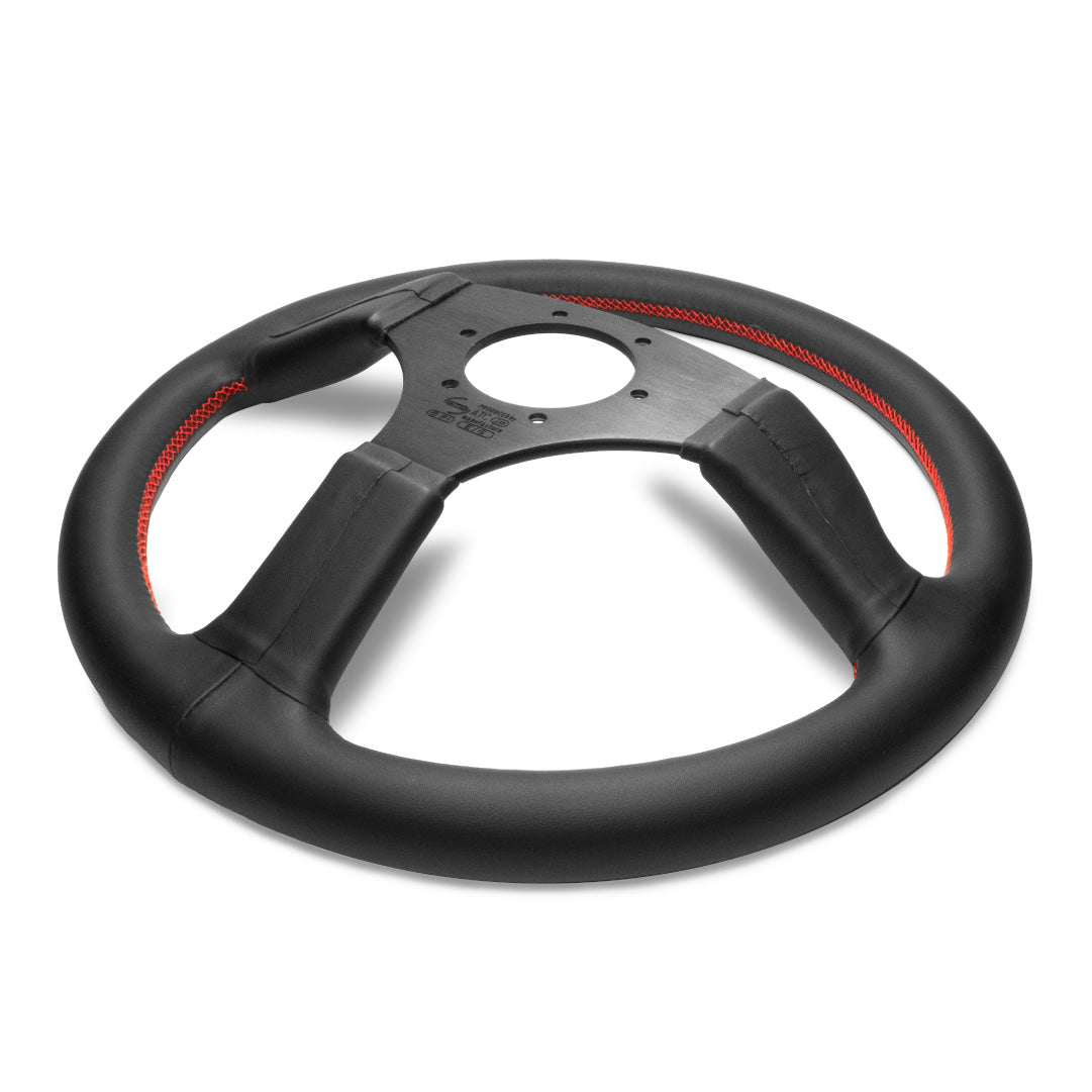 ATC Sprint DriftOne$ Steering Wheel - Black Leather Black Spokes 345mm