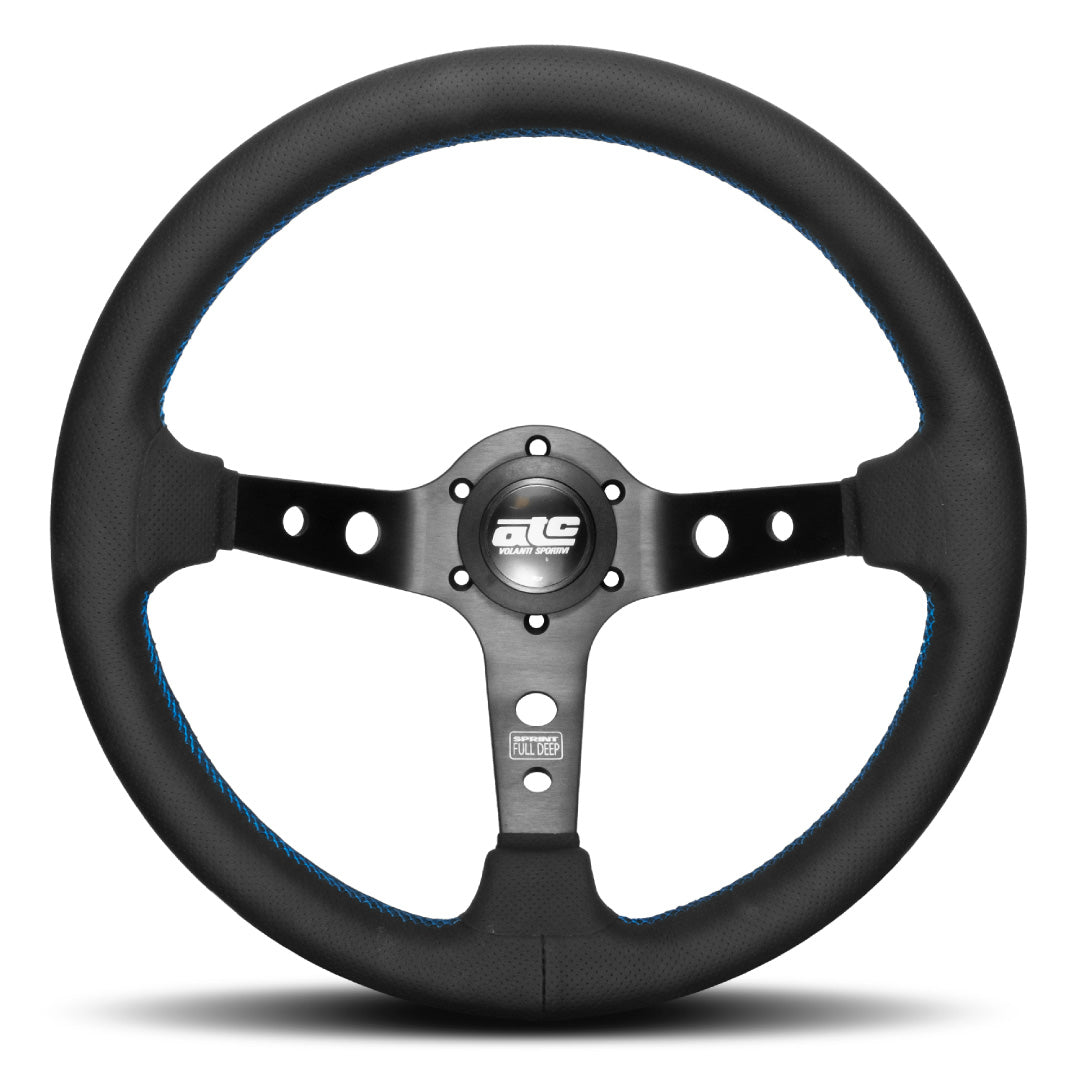 ATC Sprint Full Deep Cone95 Steering Wheel - Black Airleather Black Spokes 330mm