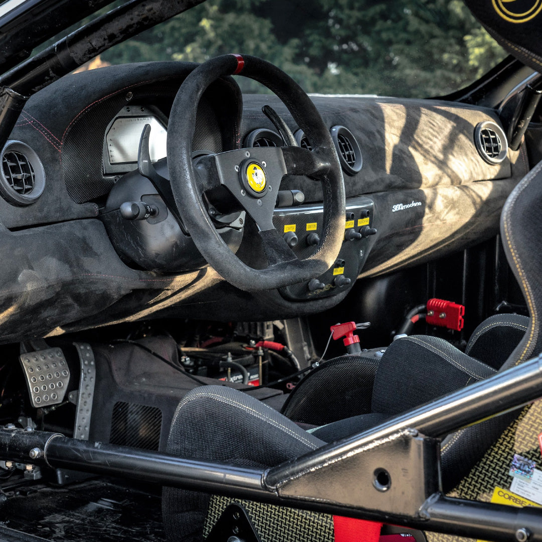 Ferrari 360 Modena Challenge Steering Wheel - Black Suede Black Spokes 330mm