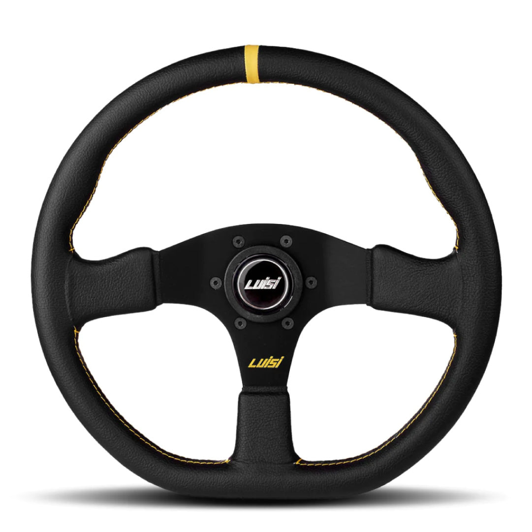 Luisi Stealth Corsa Steering Wheel - Black Leather Black Spokes 355mm