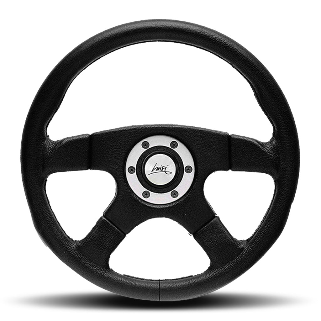 Luisi Vincent Steering Wheel - Black Polyurethane With Silver Painting O-Ring 365mm